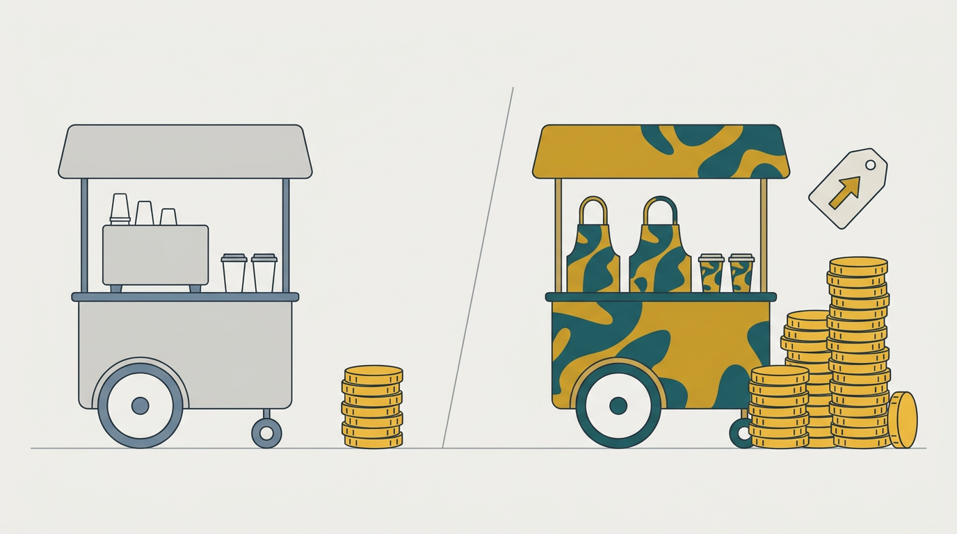 Wat kost een mobiele koffiebar met eigen branding?