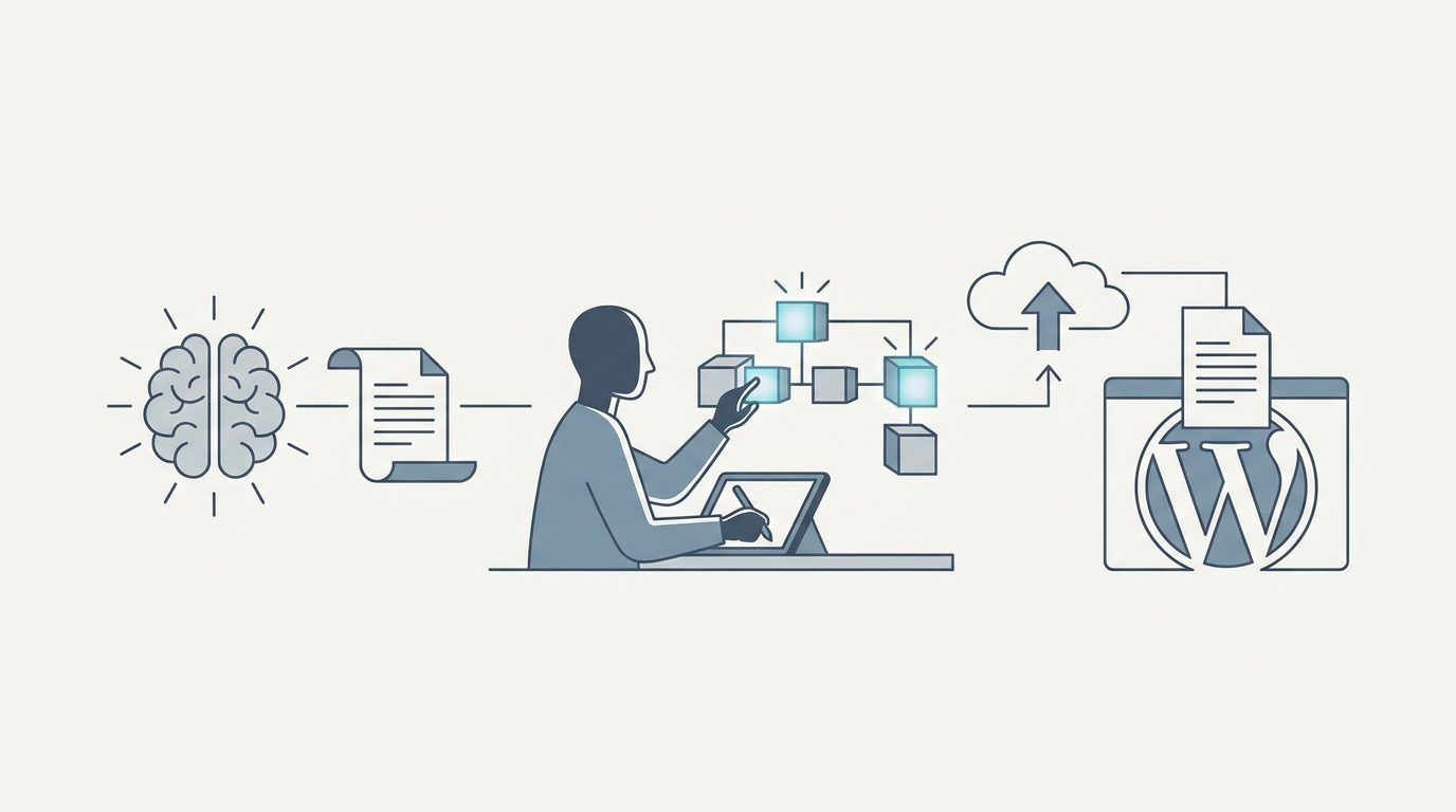 How agencies publish AI-assisted content to WordPress